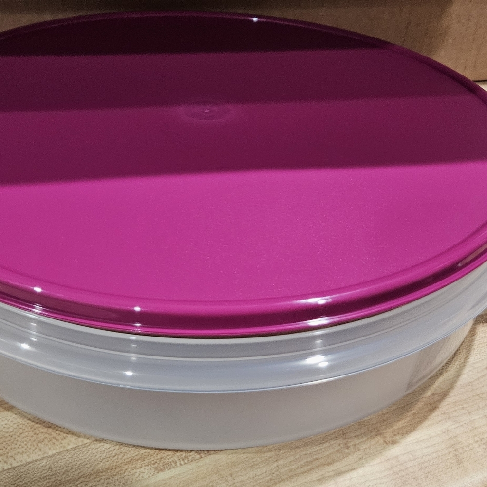 Tupperware round Container White Cover